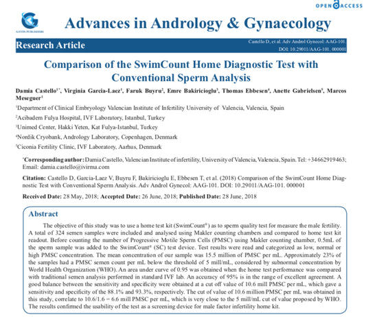 Study shows SwimCount gives equivalent results to laboratory analysis